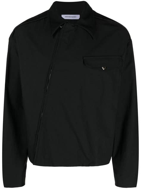 Kiko Kostadinov Murad Zip Jacket Jet Black Garmentory