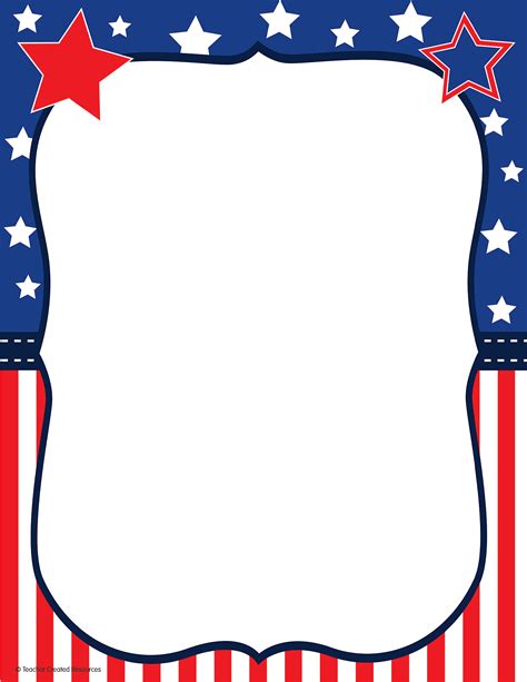 Patriotic Computer Paper - TCR5894 | Teacher Created Resources All free printable clip art are png format and transparent background.