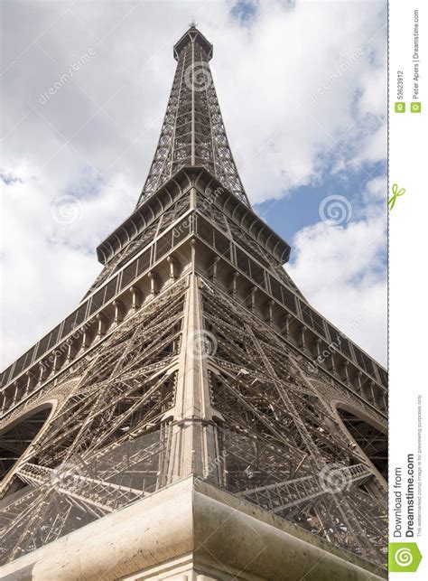 Eiffel Tower From The Side Stock Photo Image Of Metal 53623912