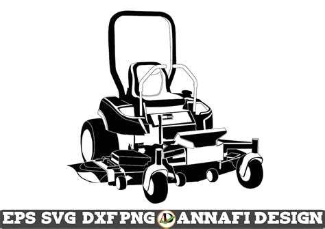 Zero Turn Lawn Mower SVG Vector Cricut File Clipart Etsy
