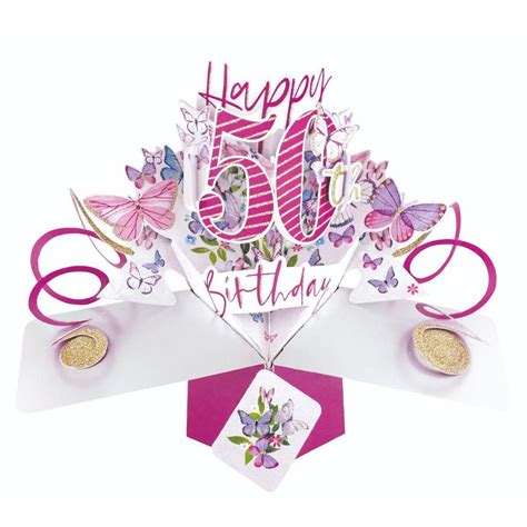 Happy 50th Birthday Pop-Up Greeting Card | Cards