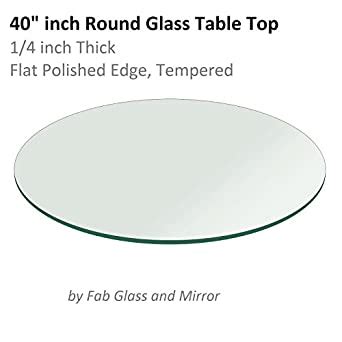 This round clear glass table top can be perfect if you are searching for a flat surface that may not stain. Amazon.com: 40" Inch Round Glass Table Tops 1/4" Inch Thick, Flat Polished Edge, Tempered ...