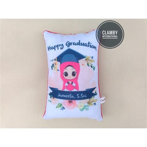 Jual Bantal Wisuda Kartun Cewek T Wisuda Kado Wisuda Murah Shopee