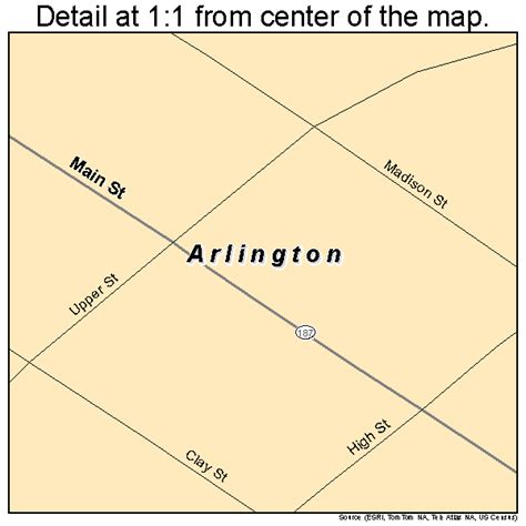 Arlington Iowa Street Map 1902845