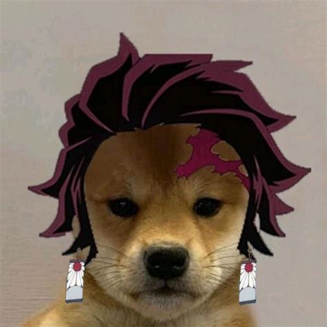 Tanjirou Doggo Dog Icon Anime Meme Face Anime Funny