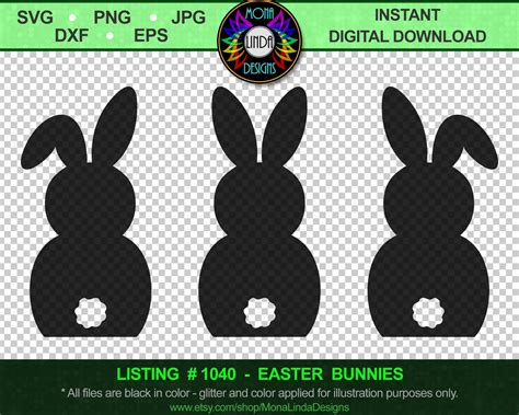 Easter Bunnies Svg Bunny Svg Cut File Peeps Svg  Png Etsy