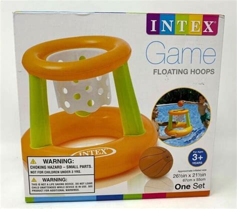 Intex Game Pool Mini Basketball Time Floating Hoops 265in X 21in For