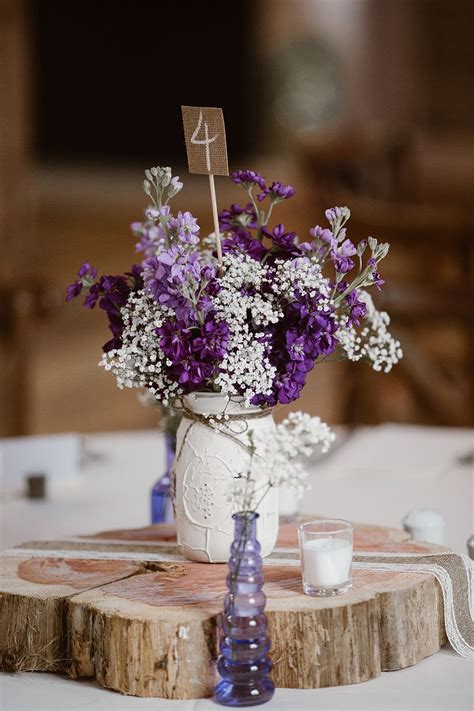 Charming Lavender Tennessee Wedding Flower Centerpieces Wedding Rustic Wedding Centerpieces