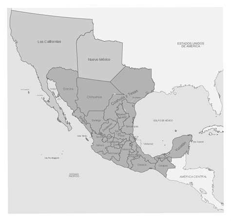 Mexico Mapa Antes Mapa De Mexico Con Y Sin Color Nombres Y Otros My
