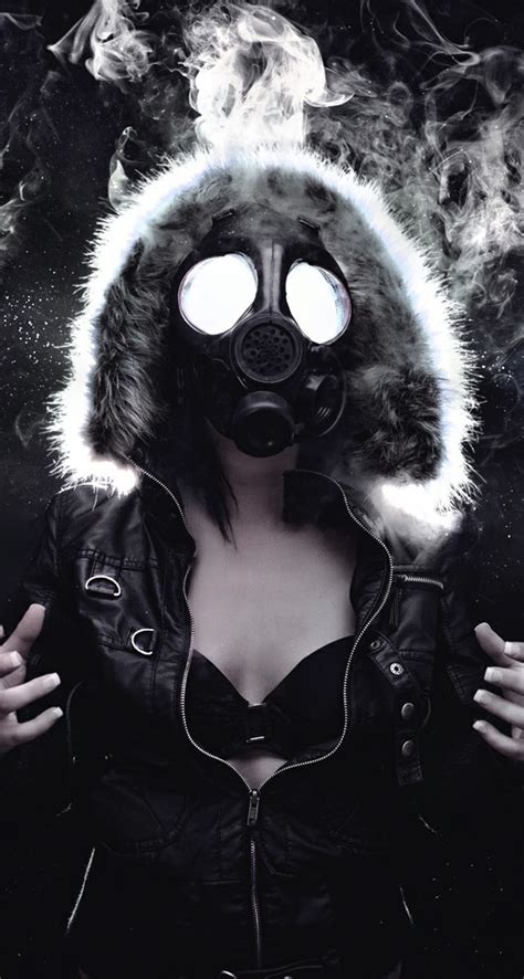 Woman Masked Gas Mask The Iphone Wallpapers