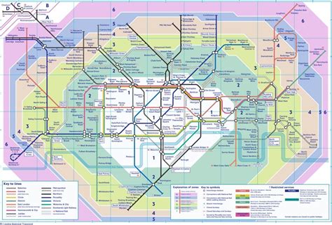 1999 May London Underground Zones London Underground Map London Tube