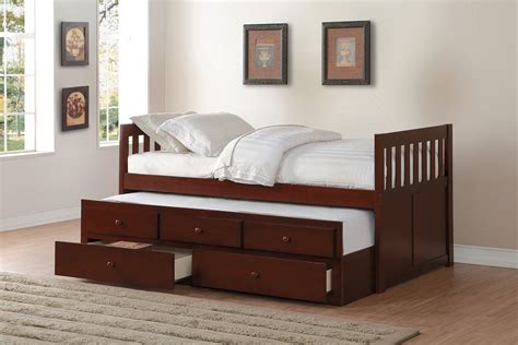 Diy Trundle Bed With Drawers Modernluxe Captains Bed Twin Daybed With Trundle Bed And