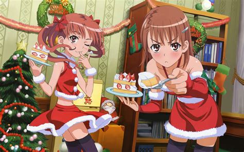 Anime Anime Girls Christmas To Aru Kagaku No Railgun