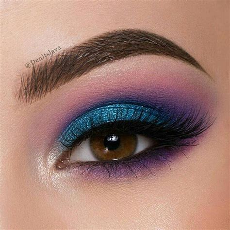 Blue And Purple Makeup Purple Eye Makeup 80s Eye Makeup Eyeshadow