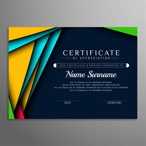 Certificate Background Design Certificate Certificate