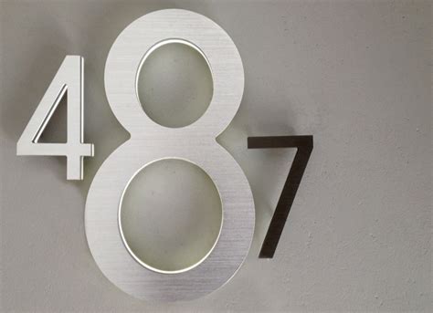 The moda industria design store: Modern 16″ Lighted LED House Numbers - Luxello UK & Europe