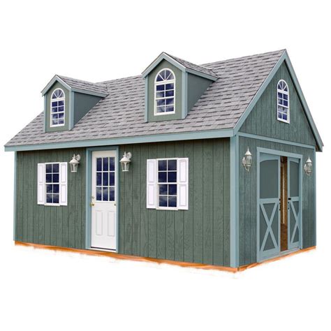 Storage sheds can vary greatly as they can be made from a number of materials such as wood, vinyl and metal. Best Barns Arlington 12 ft. x 24 ft. Wood Storage Shed Kit ...