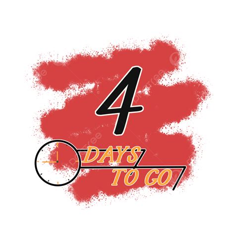 Days Countdown Png Transparent Countdown 4 Days Red Label There Are