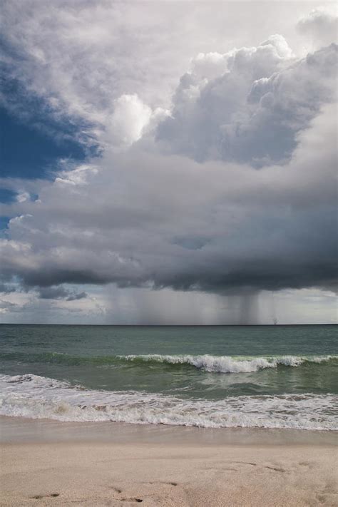 Rain Storm Over The Atlantic Ocean Photograph By Zina Stromberg Fine