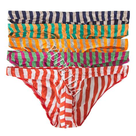 5pcs Striped Briefs Factory Direct Sale Mens Brief Cotton Mens Bikini Underwear Pants For Men