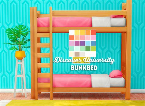 Ts4 Decent Dorm Du Bunkbed Recolorillogicalsims Discover