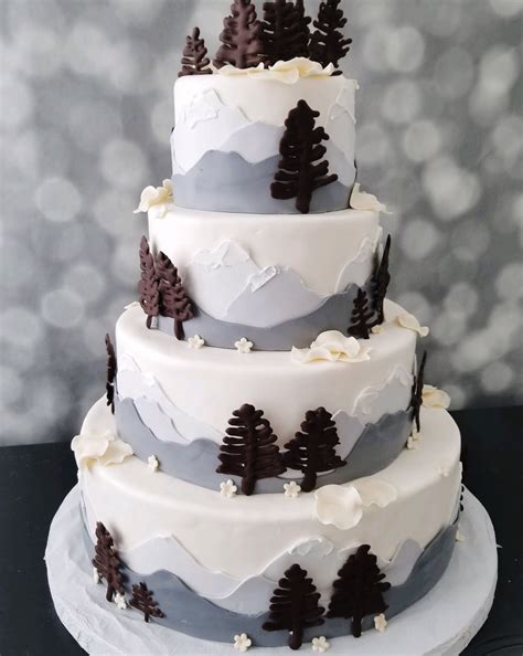 This Mountain Themed Wedding Cake Has Been A Favorite For Brides In The