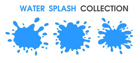 Water Splash Collection Simple Cartoon Style 600613 Vector Art At Vecteezy