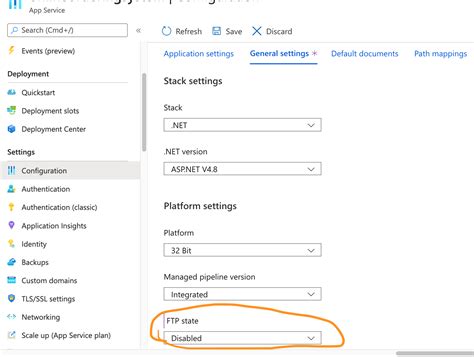 Azure Web Apps Removing Ftp Access Stack Overflow