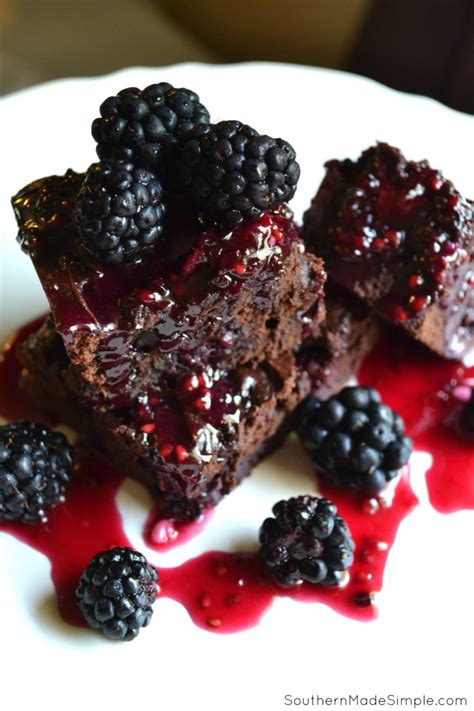 Bomb Tastic Blackberry Brownies With A Sweet Berry Glaze Southern