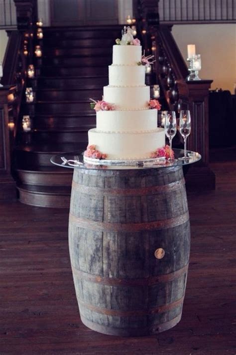 35 creative rustic wedding ideas to use wine barrels wedding cakes vintage classic wedding