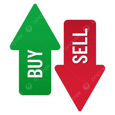 Trading Buy And Sell Arrow Sign With Green Red Colors Vector Buy Sell