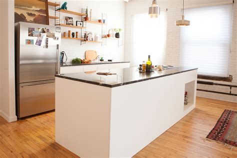 Inspiration for an expansive traditional kitchen in other with a farmhouse sink, shaker cabinets, white cabinets, marble benchtops, beige splashback photos in transitional kitchen in williamsburg. Williamsburg Retro Loft - Modern - Kitchen - New York - by ...