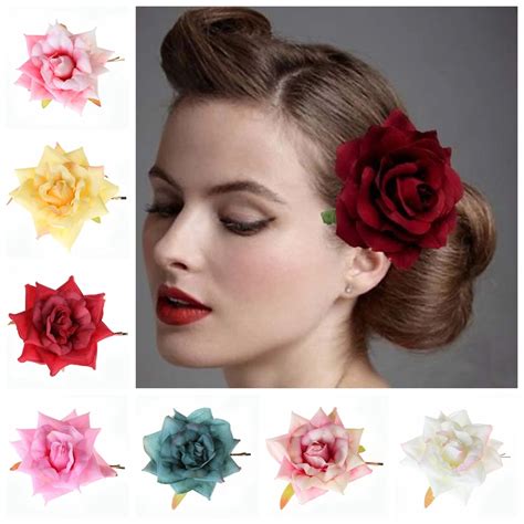 2019 New Diy Rose Flower Hair Clips For Women Girl Hairpins Bridal