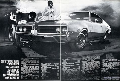 1969 Oldsmobile 442 W 30 Advertising Hot Rod Magazine December 1968