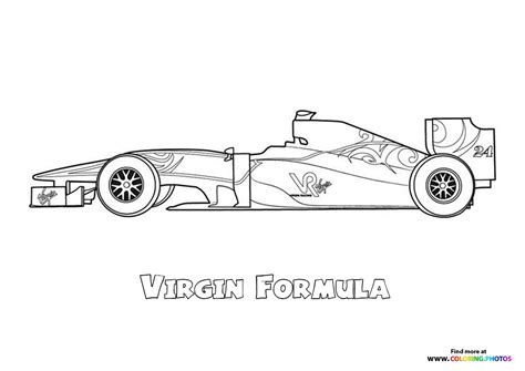 Virgin Formula 1 car - Coloring Pages for kids