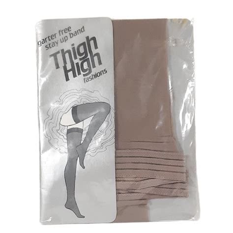 Vintage Thigh High Nylon Stockings Hosiery Garter F Gem