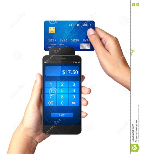 Mobile Payment Concept Hand Holding Smartphone With