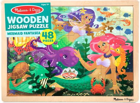 Mermaid Fantasea Wooden Jigsaw Puzzle 48 Pieces Teaching Toys And Books