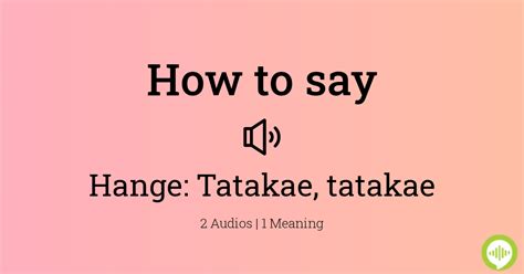 How To Pronounce Hange Tatakae Tatakae In Japanese