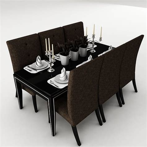 Dining Table Dining Room Set 3d Model Cgtrader