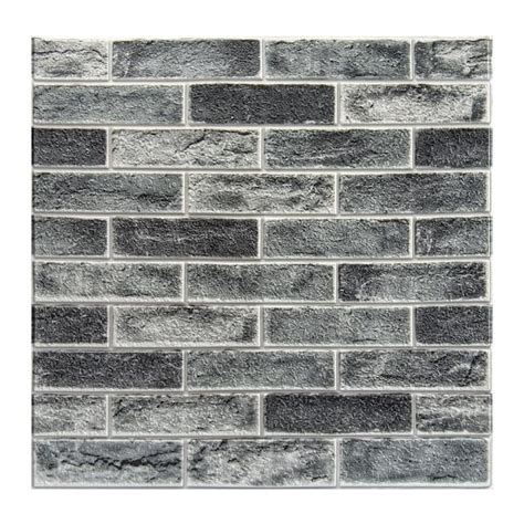 Art3dwallpanels Stone Ash 275 In X 275 In Faux Brick 3d Wall Panels