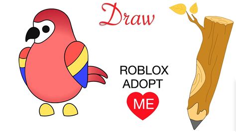 How To Draw A Parrot Roblox Adopt Me Pet Youtube