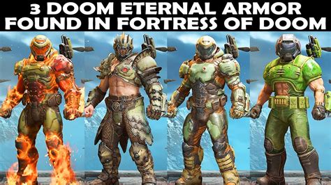 Doom Eternal Armor Skins Fortress Of Doom Showcase Youtube