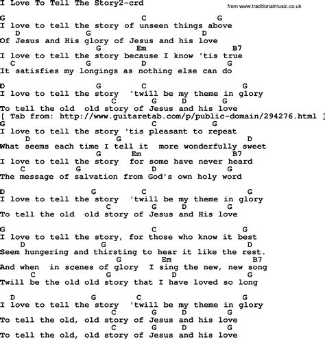 Top 500 Hymn I Love To Tell The Story2 Lyrics Chords And Pdf