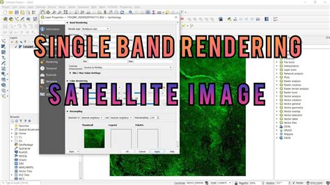 Qgis Basic Tutorial Raster Rendering Type Single Band Satellite Image Learn Rs Gis