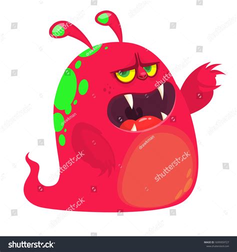 Angry Cartoon Monster Screaming Yelling Angry Stock Vector Royalty Free 1699959727 Shutterstock