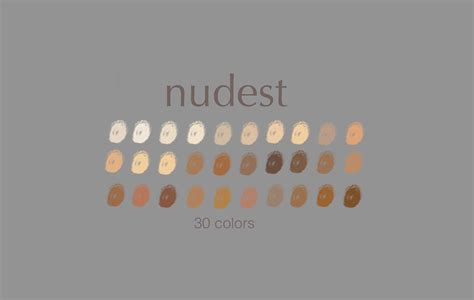 Paleta De Colores Nudest Procreate 30 Colores Descarga Etsy