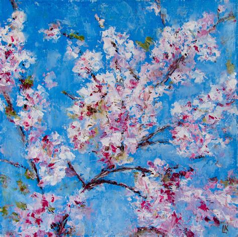 Cherry Blossom Art Cherry Branches Spring Blossom White Cherry Art