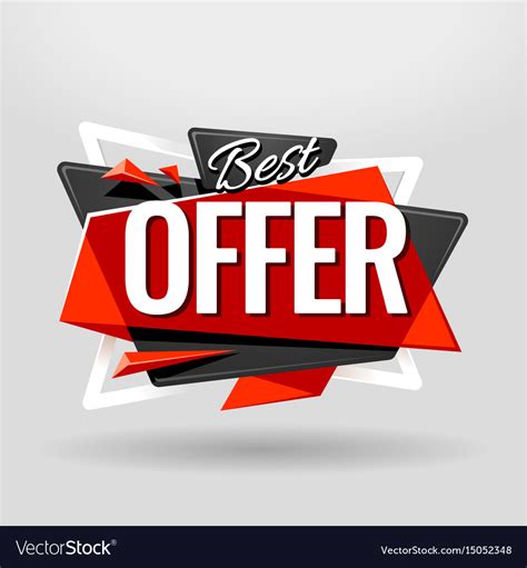 Best Offer Geometric Banner Royalty Free Vector Image