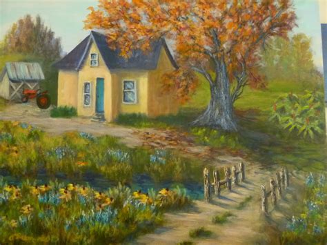 Country Farmhouse Painting Amber Palomares Fine Art